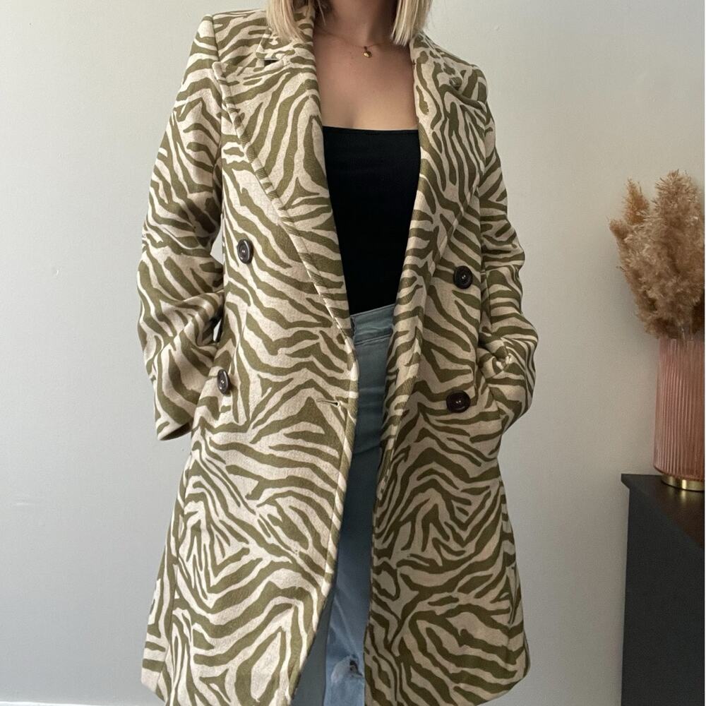 See by Chloé Zebra Green Coat - Picture 5 of 9